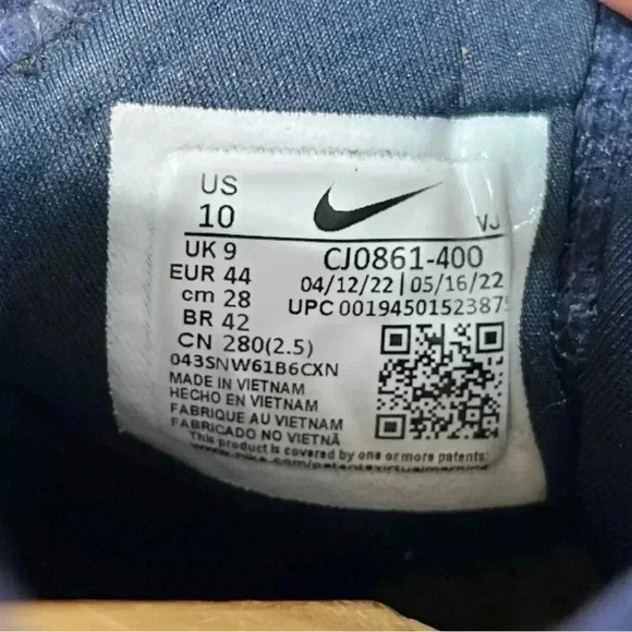 NIKE Men’s Free Metcon 3 'Blackened Blue Ashen Slate' CJ0861 400 Sneaker. Sz 10 - Picture 8 of 9